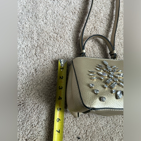 NWT ZARA Evening Gold and Rhinestones Bag - Picture 9 of 11